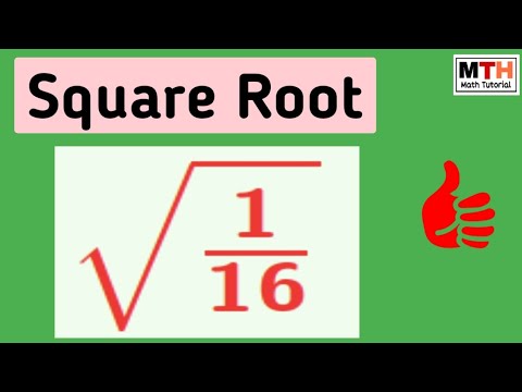 Square root of 1/16 Root(1/16) - YouTube