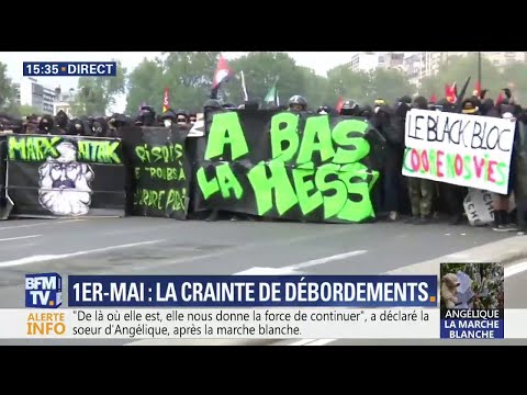 A Paris, 1.200 personnes cagoulées prennent part à la manifestation