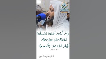 { إِن الذين ءامنوا وَعملوا الصالحات سَيَجعل لهم الرحمن ودا }  القارئ: شريف السيود