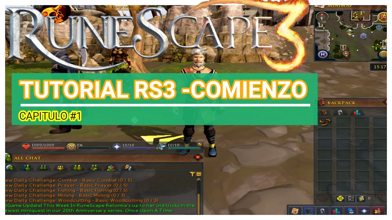 TUTORIAL BASICO RS3 RUNESCAPE (CAPITULO #1 - EL COMIENZO - YouTube