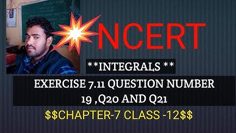 CLASS12 MATHS INTEGRALS CHAPTER-7/NCERT EXERCISE 7.11SOLUTION OF Q. NUMBER 19 TO21@Vivek Mathematics