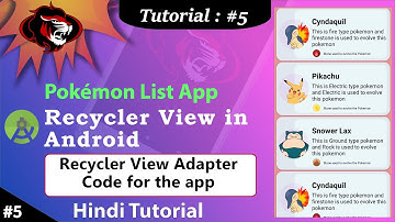 Recycler View with Tab Layout | Multi Pokemon Recycler List App | Recycler View Adapter Part 5