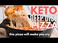 The MOST AMAZING Deep Dish Keto Pizza you will EVER have!