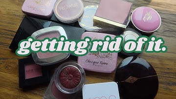 MAKEUP COLLECTION DECLUTTER 2025 // bronzer, blush, & highlighter