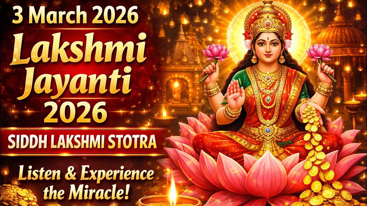 Lakshmi Jayanti 3 March 2026 🌸 4AM Brahma Muhurat | Don’t Miss This Siddh Lakshmi Stotra