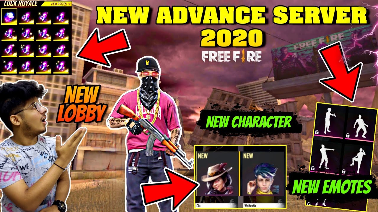 Freefire New Advance Server 2020 New Character New Emotes New Lobby New Place Full Review Youtube