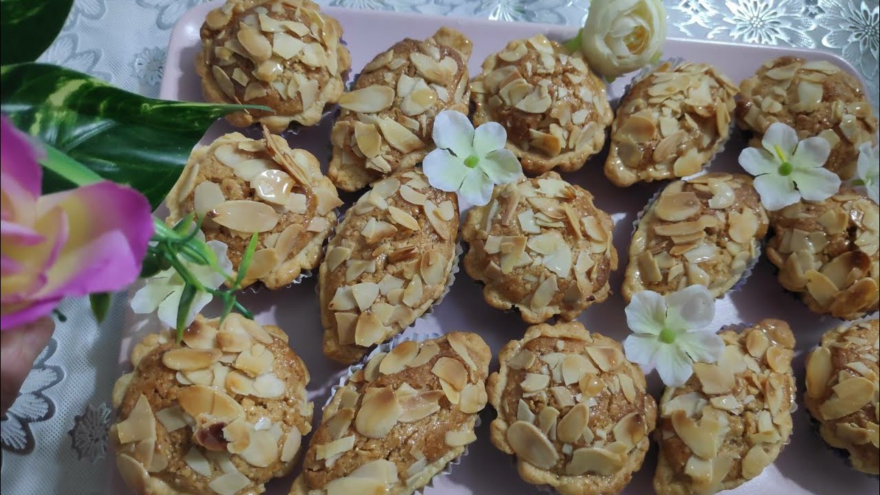 حلوة زاموندين 🇩🇿 لميني تارت  محشين بحشو بنين و معسل ويبقى مدة طويلة طري /les amandines/ مع مطبخ قمر