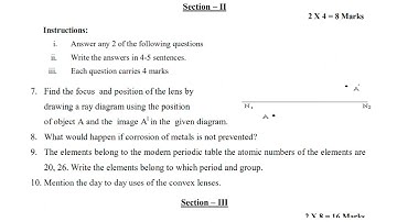 TELANGANA STATE (TS) CLASS 10 PHYSICS 2021-22 MODEL QUESTION PAPER