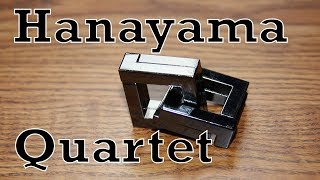 Hanayama Quartet: Easy to Follow Full Solution