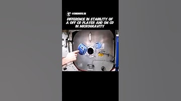 off cd player and on cd player in microgravity 😱 #shorts #shortvideo #youtubeshorts