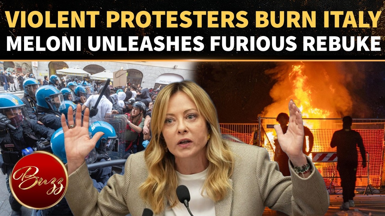 Italy ON FIRE: Rioters Torch Milan Streets; Meloni Vows To Crush Chaos | WATCH