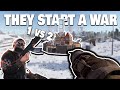 they start the war but they said im annoying 2 vs 1 | Online Raid Defense | Solo Duo Rust