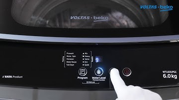 Voltas Beko Top Load Washing Machine: How to set water level setting