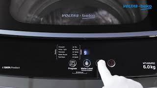 Voltas Beko Top Load Washing Machine: How to set water level setting screenshot 3