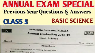 Annual exam previous year Questions and Answers Class 5 Basic Science