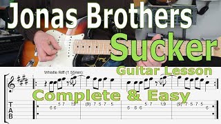 Jonas Brothers, Sucker, Guitar Lesson. Tutorial, Tab, Chords, How to play EASY or COMPLETE screenshot 5