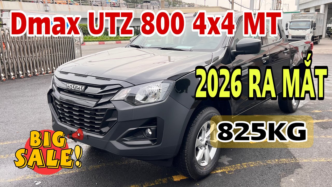 Giá Xe Isuzu Dmax UTZ 4x4 2026 | Xe Isuzu Dmax UTZ Hai Cầu Số Sàn Màu Đen Mạnh Mẽ