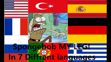 SpongeBob My Leg! In 7 Different Languages |