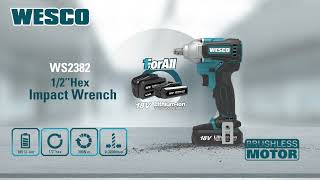 Powerful brushless range by WESCO power tools!