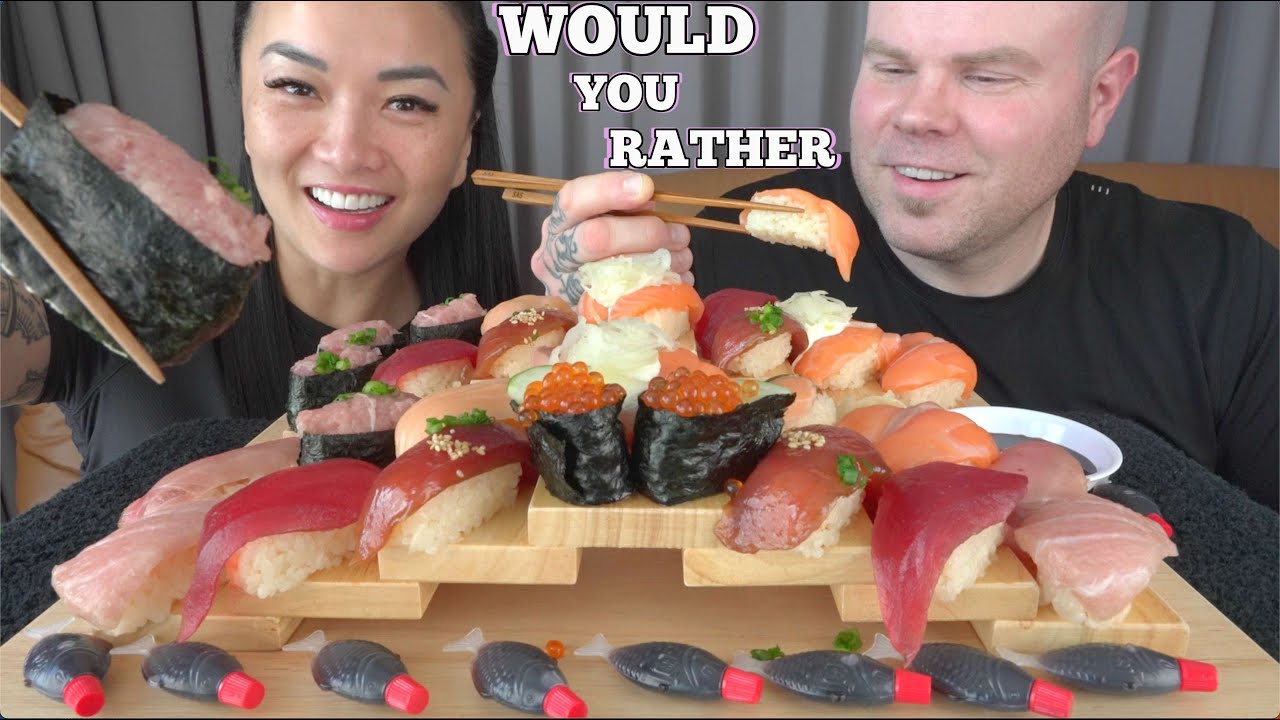 SUSHI MUKBANG WITH @LoreoftheLost  *WOULD YOU RATHER | SASVlogs