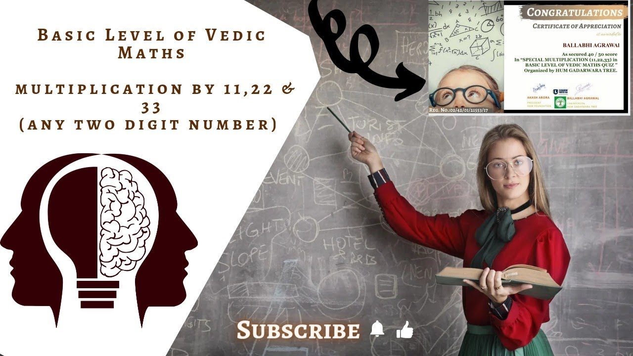 Multiplication by 11,22 & 33 of any two digit number ll solve in few ...
