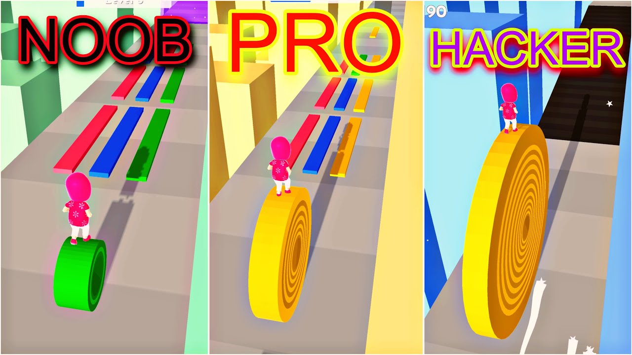Noob Vs Pro Vs hacker Layers roll Gameplay