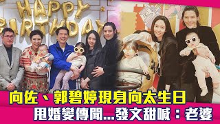 向佐、郭碧婷現身向太生日　甩婚變傳聞...發文甜喊：老婆