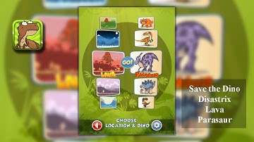Save the Dino (iOS) Disastrix Playthrough - Lava area with Parasaur 2