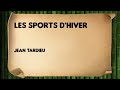 Les sports dhiver  jean tardieu