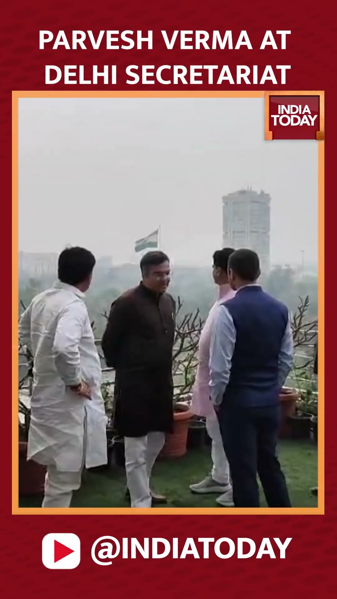 PWD Minister Parvesh Verma Reaches Delhi Secretariat #shorts