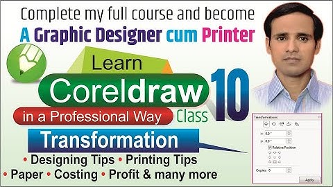 Coreldraw Basic Lesson -10, Transformation by #Hind Graphics