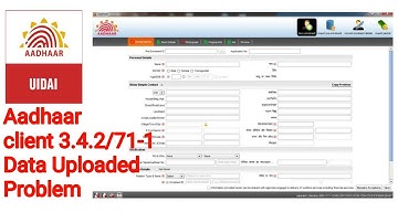 UIDAI OPRETOR DATA IS UPLOADED PENDING, UIDAI DATA  Aadhaar client 3.4.2./71-1