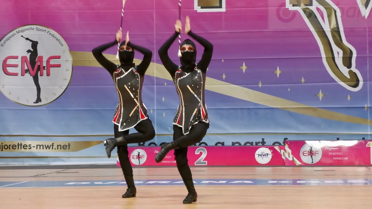 Majorettes PLESNI KLUB A ZAGREB / Baton duo trio seniors,  Zadar 2023 Majorette World Championship