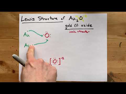 Lewis Structure of Au2O, gold (I) oxide