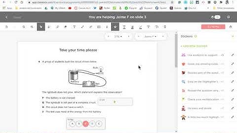 Teacher and Student View Using Classkick
