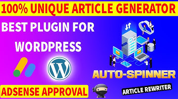 Unique article generator | Best Plugin For Article Rewriter | Adsense Approval Trick