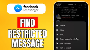 How To Find Restricted Message On Messenger (2024) New Update