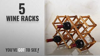 Top 10 Wine Racks [2018]: Hokipo Foldable Wooden Wine Rack Organizer Display Shelf, 45 X 31 X 12Cm, https://clipadvise.com/