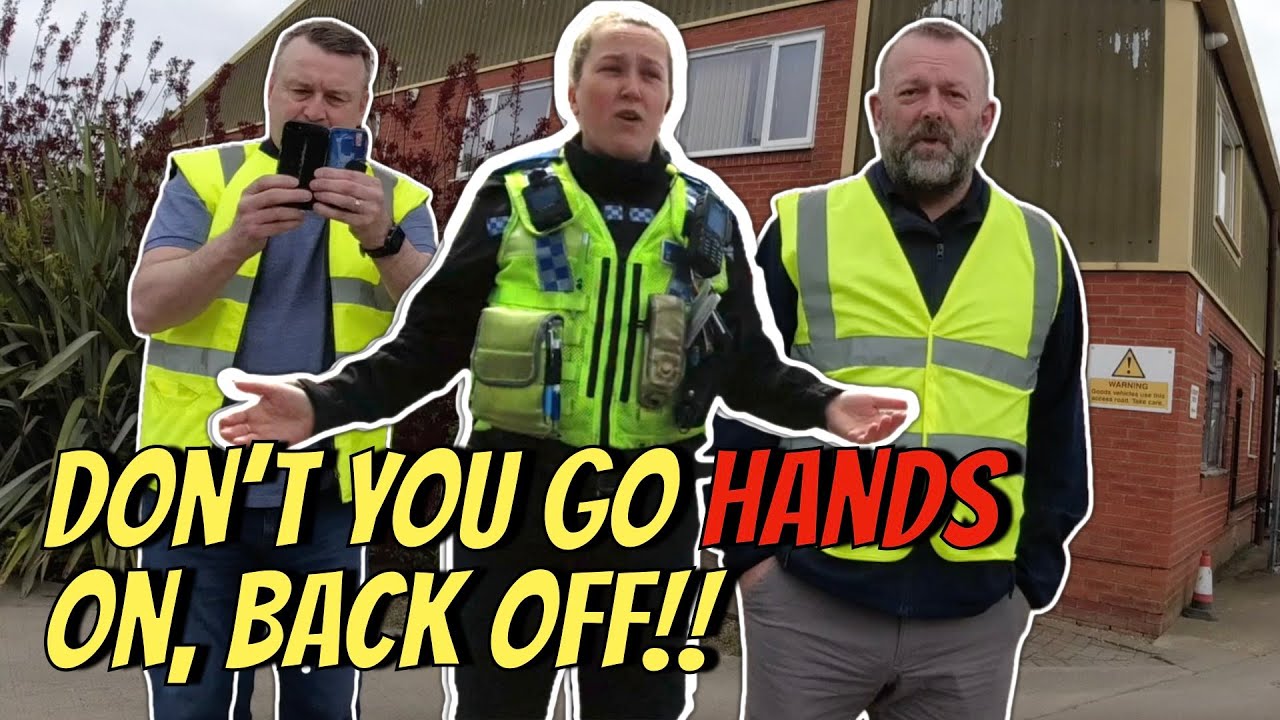 Don’t you go hands on!! Back Off!! Police attend!! 👮‍♂️📸❌💩🎥