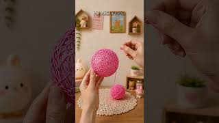 DIY Yarn Lights That Glow Like a Dream 😍 #asmr #diy #diydecor #handmade