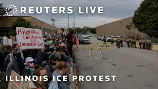 LIVE: Protest at immigration facility in Broadview, Illinois