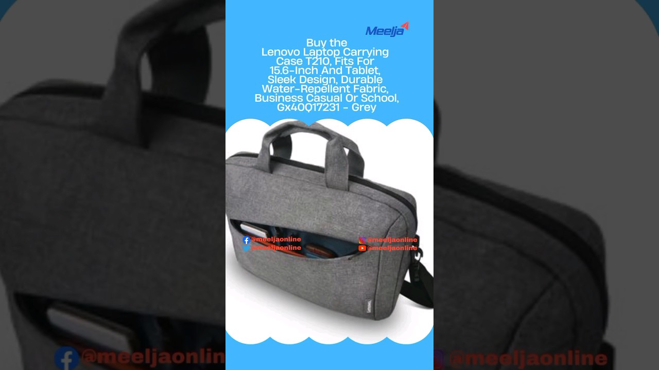 Lenovo Laptop Carrying Case T210,  Gx40Q17231 - Grey(laptop bag) at lowest price in Dubai
