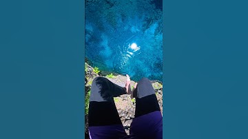 POV: Jumping into the bluest water in Oregon #nature #adventure #extremesports #sendit