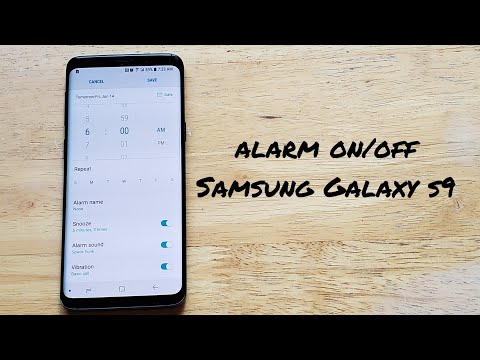 How to turn alarm on and off Samsung Galaxy S9