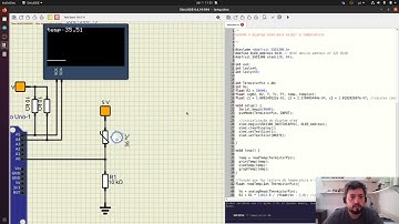 sensor de temperatura e display oled arduino simulide