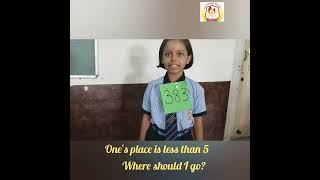 Rounding off Numbers class room activity by kids KD Public School