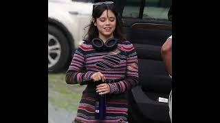 Jenna Ortega on the set of Beetlejuice 2 PT.2