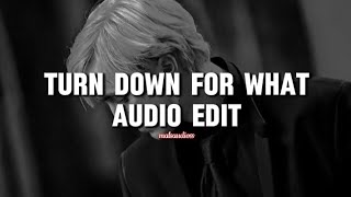 TURN DOWN FOR WHAT - DJ SNAKE LIL JON (AUDIO EDIT)