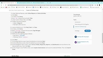 Quick Start Build a Salesforce App Create The Trailblazer App