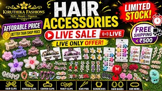 Hair Accessories LIVE Sale 🔥 Korean Hair Clips | Premium Center Clips | Affordable Price Tamil LIVE